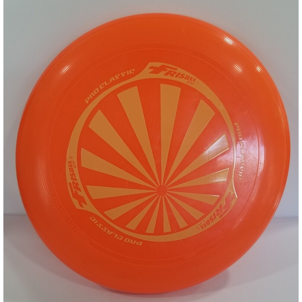 Vintage Wham-O Pro Classic Orange Sunburst Flying Disc